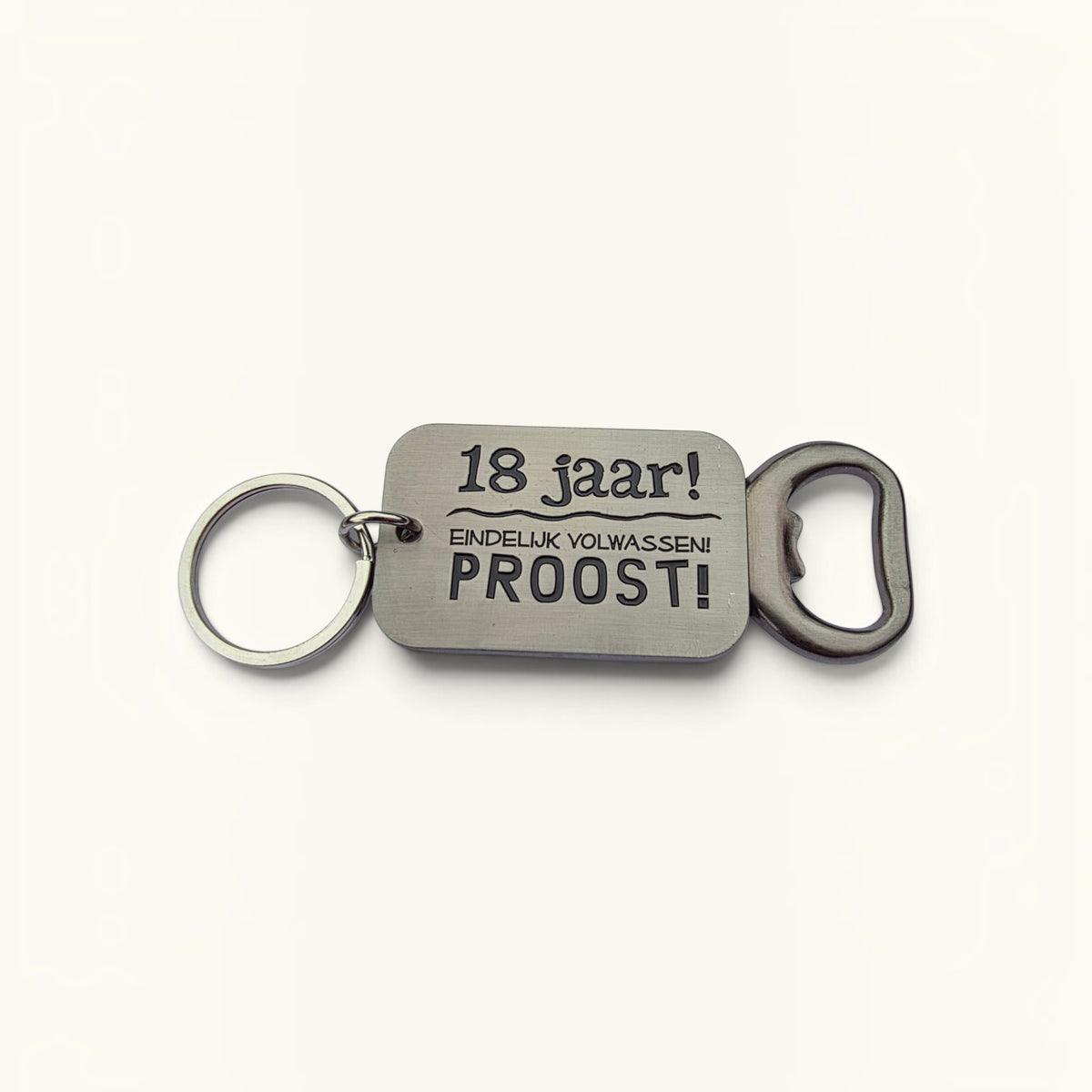 Sleutelhanger Flesopener -18 jaar!