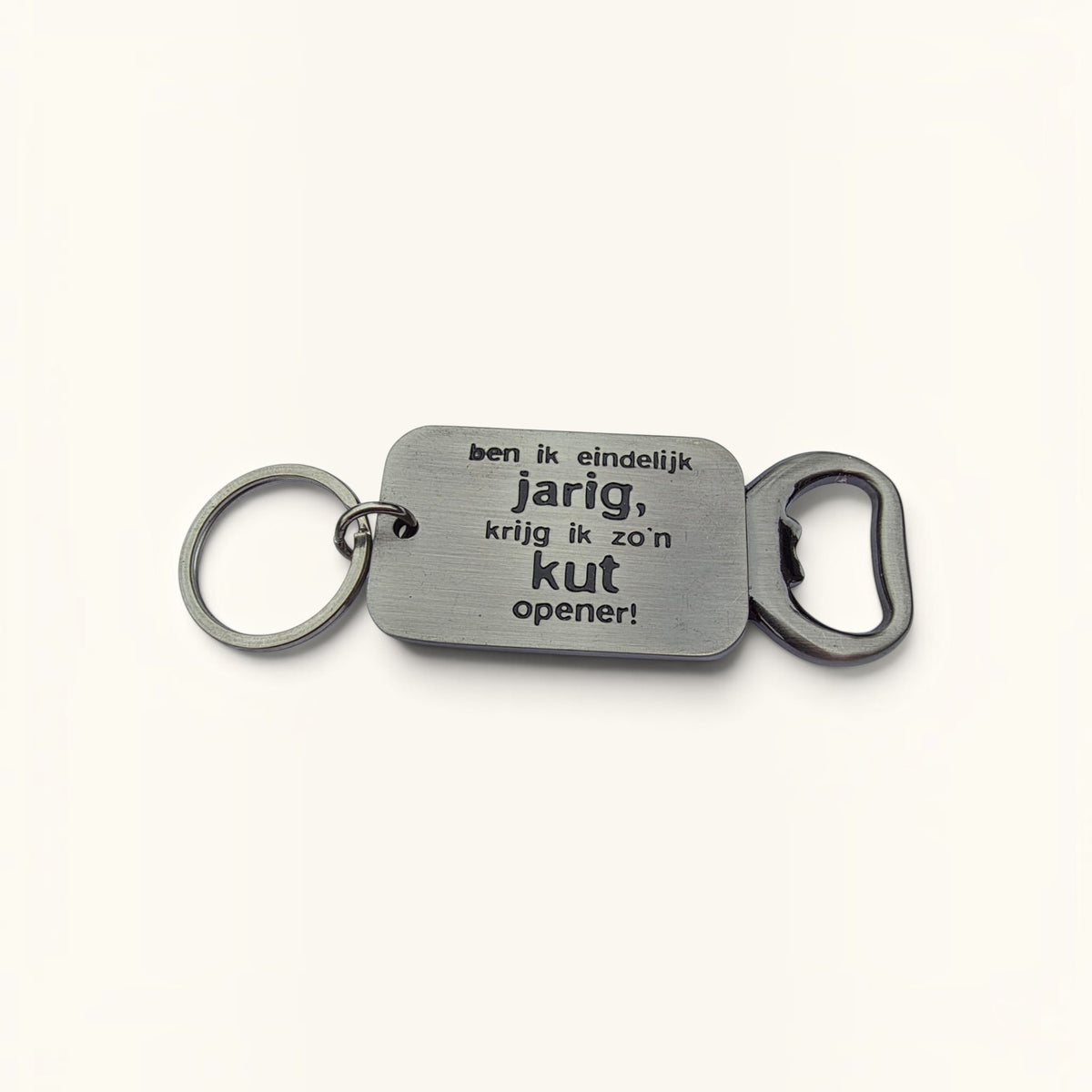 Sleutelhanger Flesopener - Ben ik eindelijk jarig,